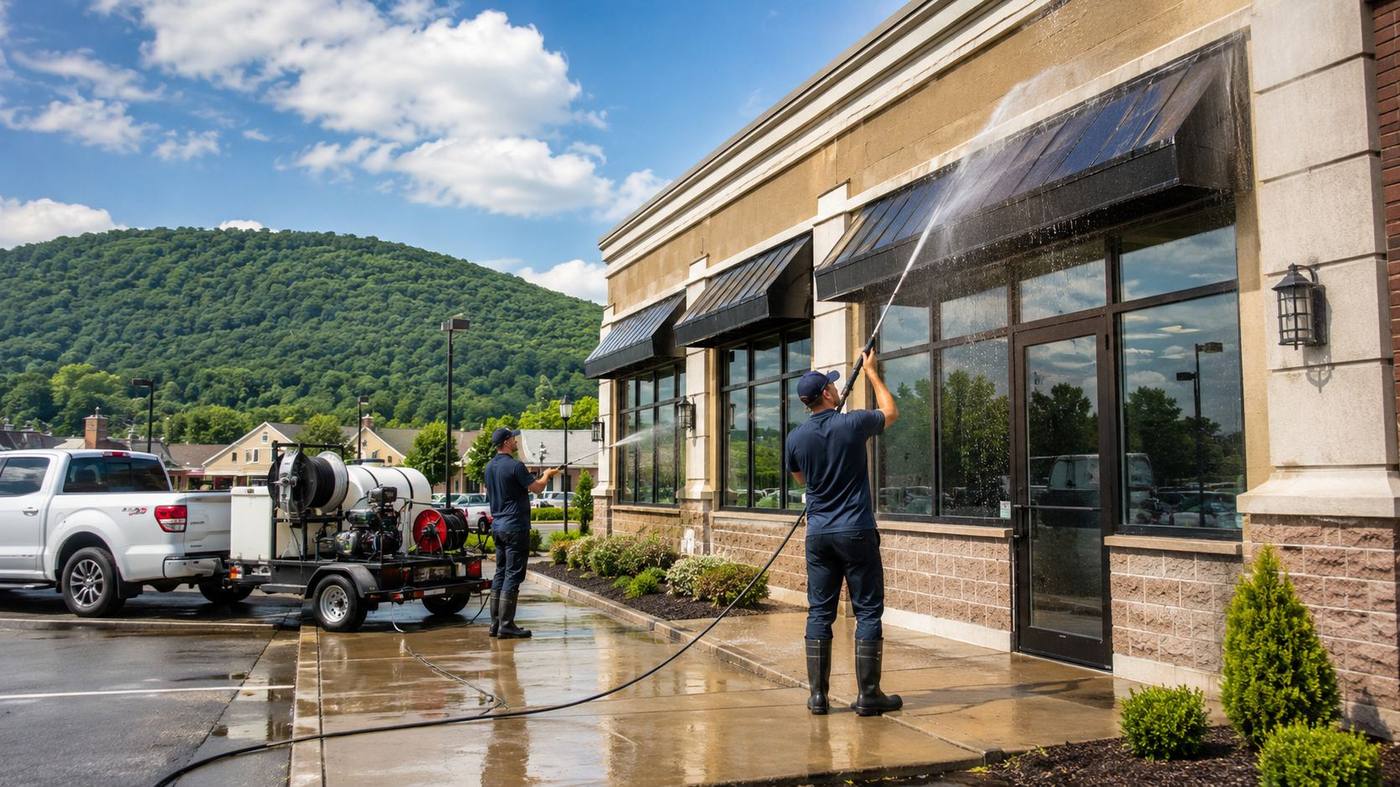 Commercial pressure washing in Central PA
