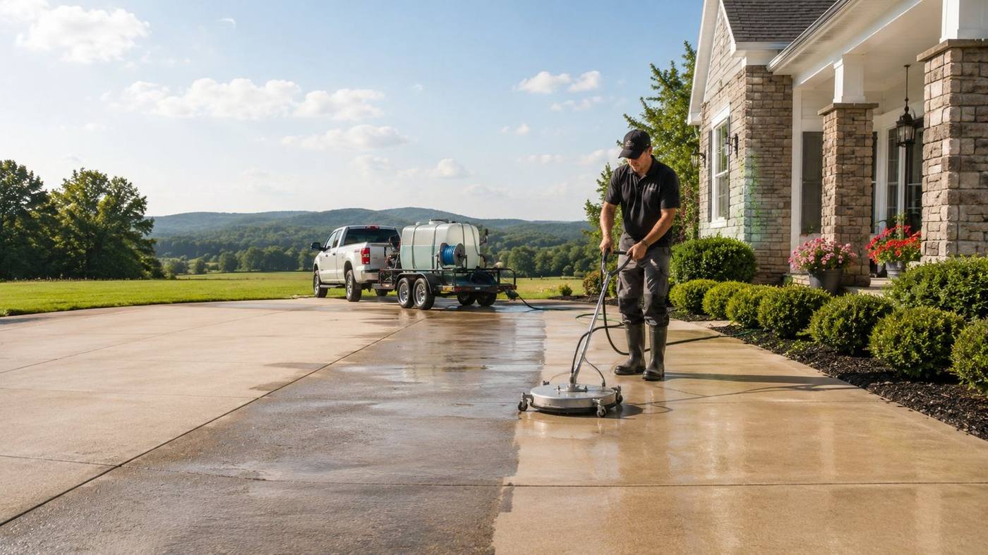 Driveway & Concrete Cleaning in Mapleton, PA